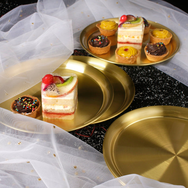 Paramparagat Upyogita Swarna Devyani 7' Brass Dessert Plates