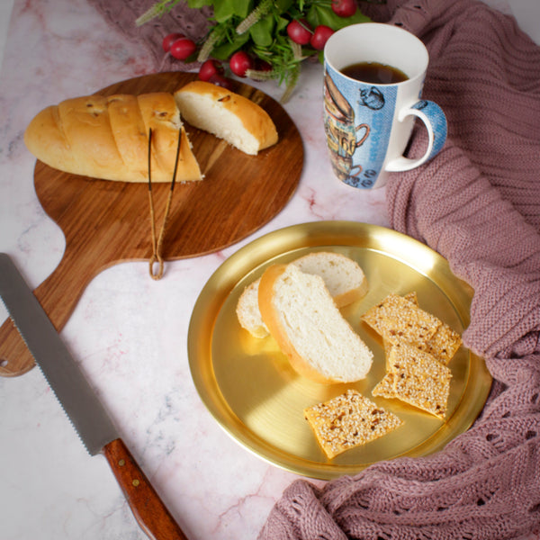 Paramparagat Upyogita Swarna Devyani 9' Brass Snacks Plates