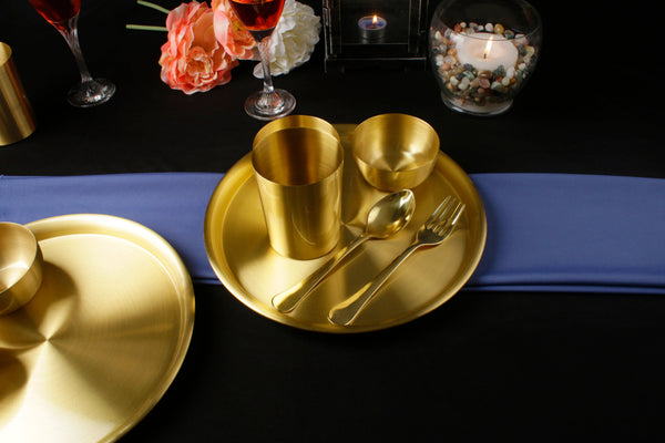 Paramparagat Upyogita Swarna Devyani 13' Brass Dinner Set