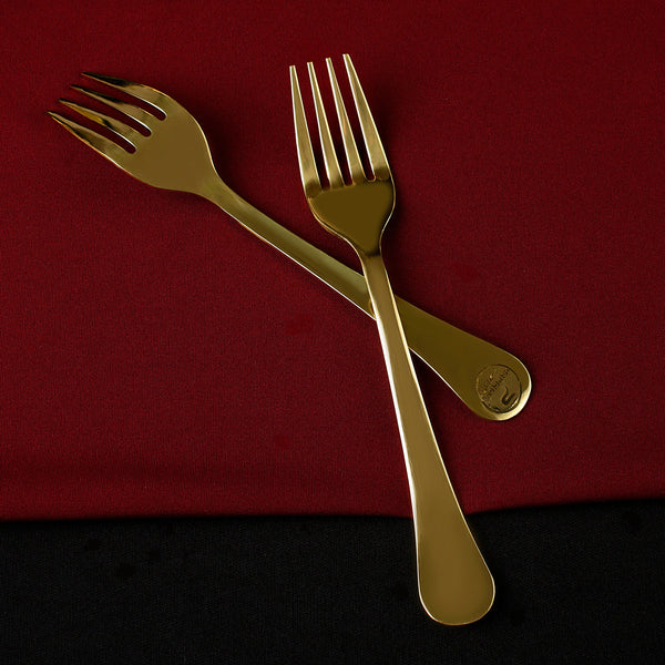 Paramparagat Upyogita Swarna Brass Forks