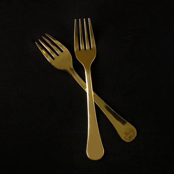 Paramparagat Upyogita Swarna Brass Forks