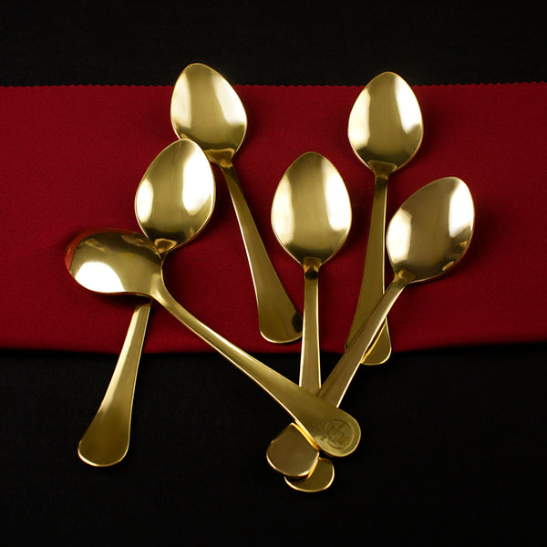 Paramparagat Upyogita Swarna Brass Spoons
