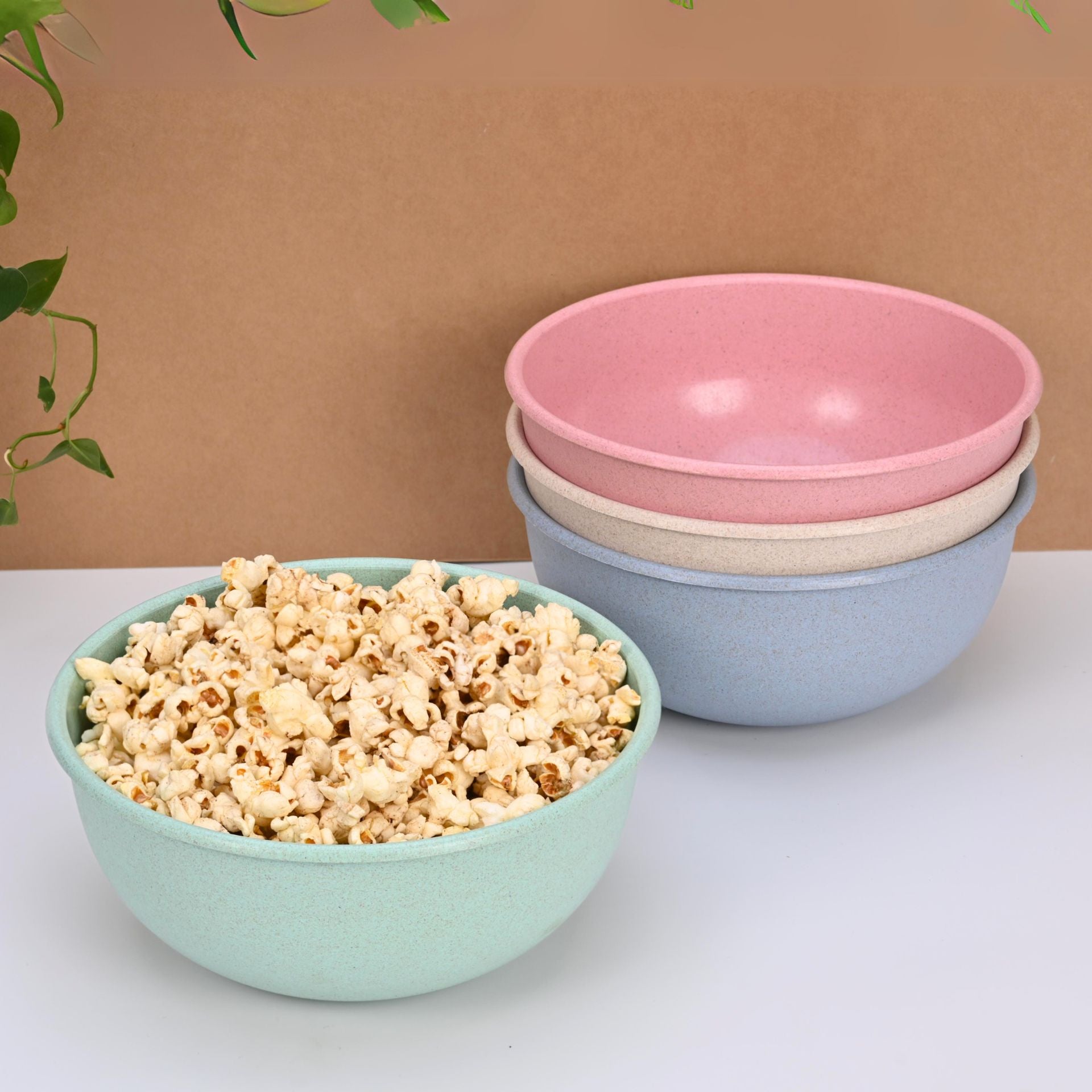 Frosty Mixing Bowl 1800 ml set of 4 | Earth friendly unbreakable bowls Made with Bamboo Fibers & Rice Husk Fiber