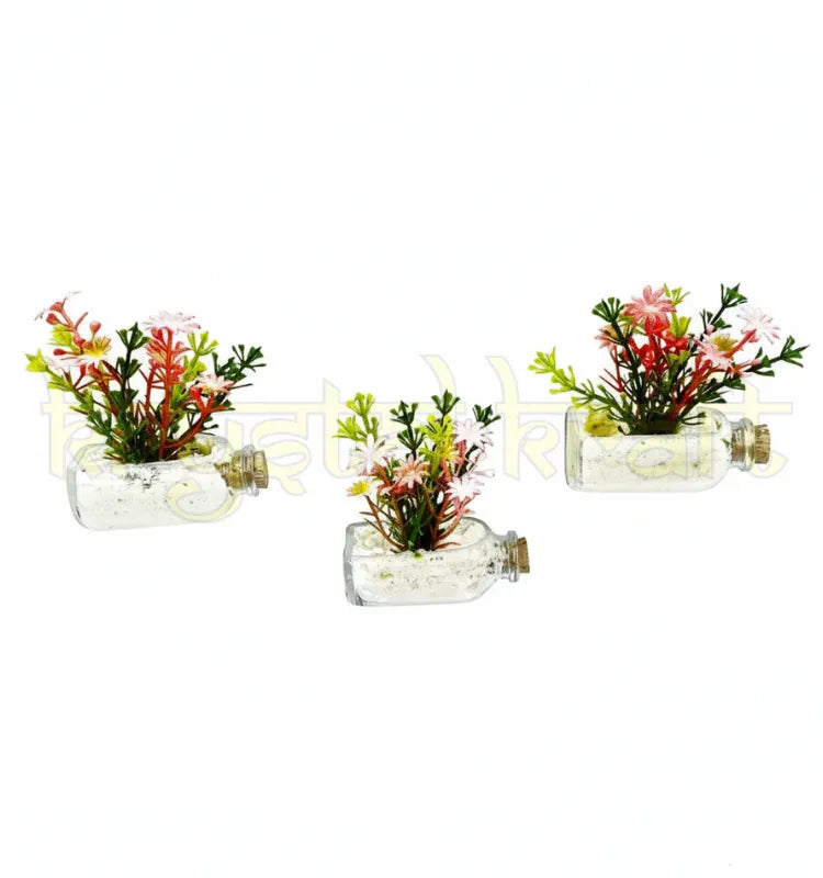 Magnetic Mini Glass Bottle Planter Set – Fridge Garden Décor | Eco-Friendly Home Accent