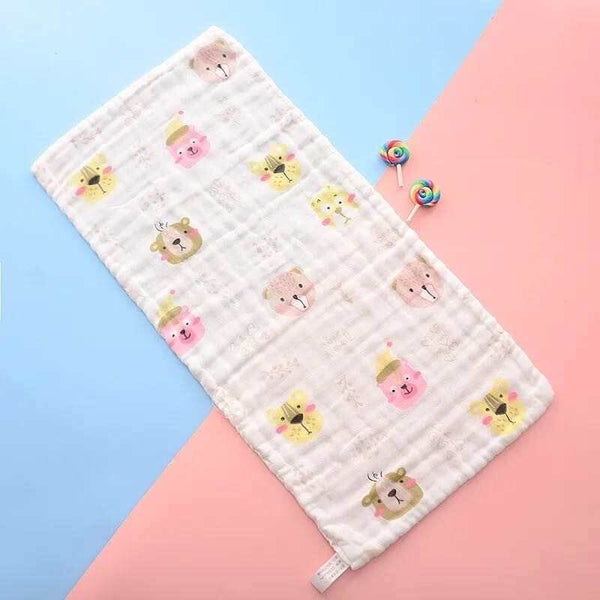 100% Muslin Cotton Hand Towels (25*50cms)Pack of 3