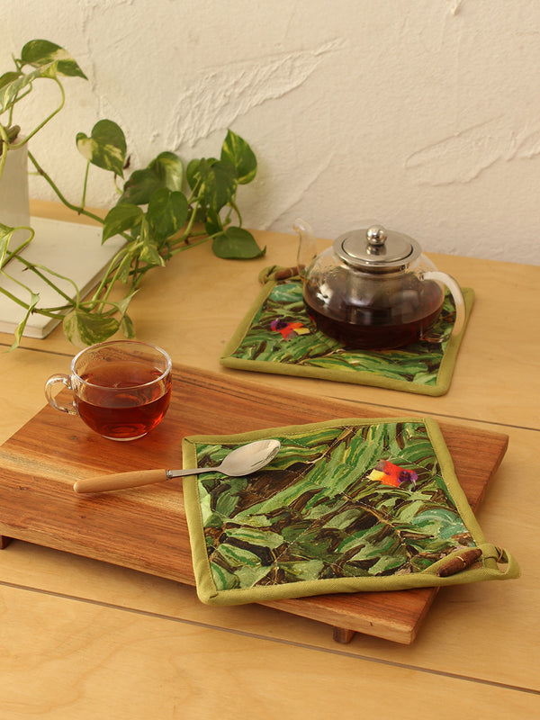 Sunderbans Pot Holder (Green)