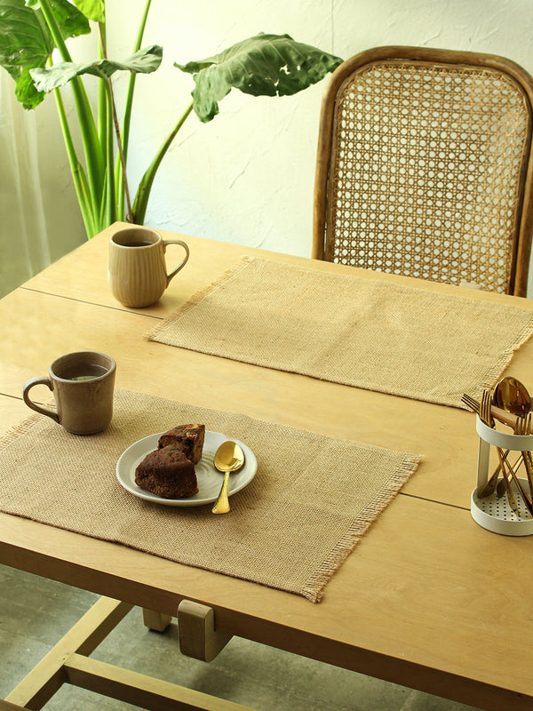 Bhoomi Set Of 2 Placemats - (Beige)
