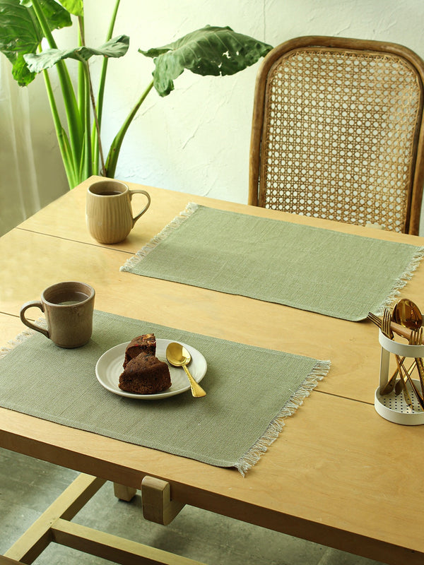 Hara Set Of 2 Placemats - (Green)