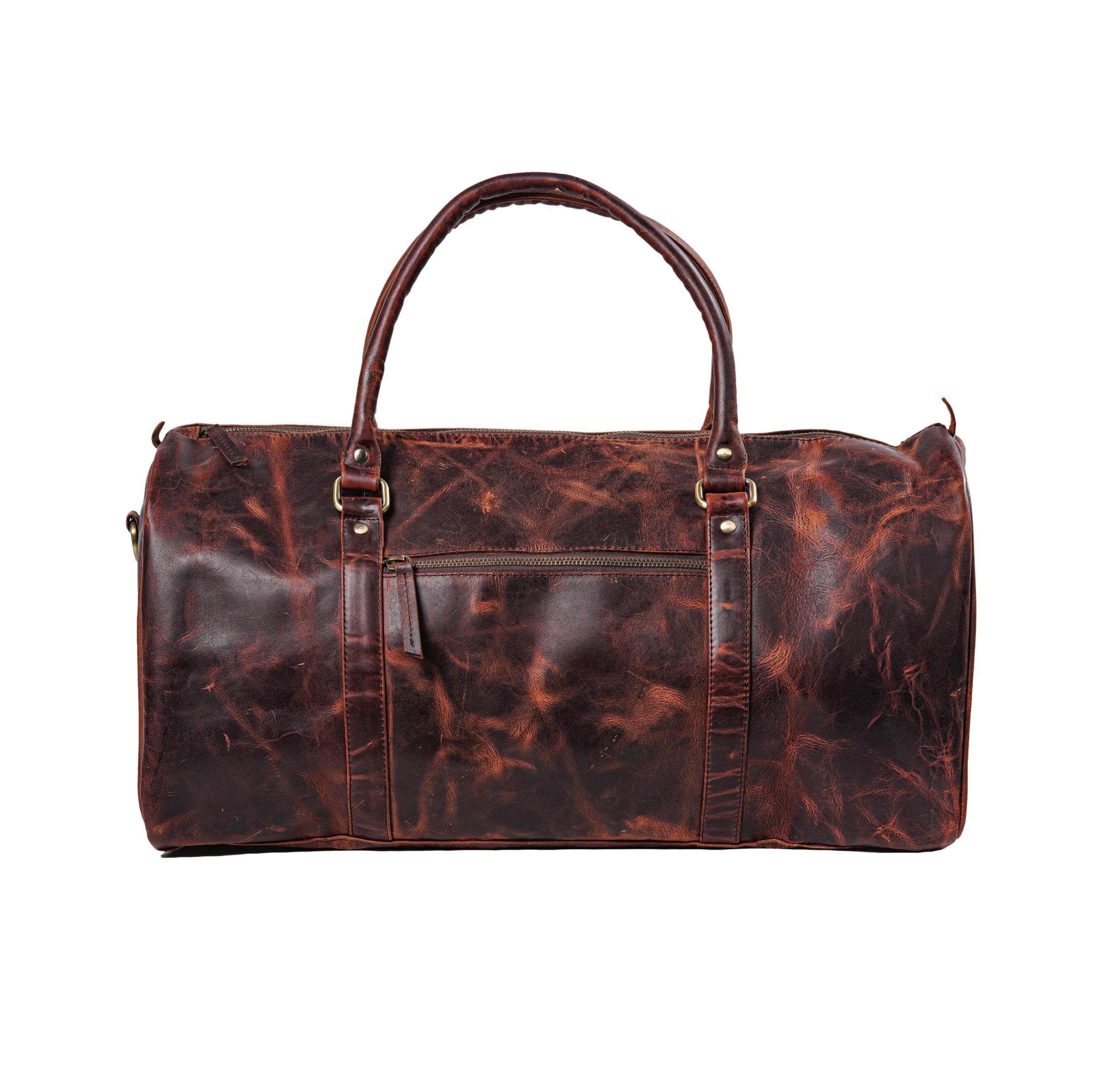 Buffalo Leather Weekender Duffle Bag Brown Classy Leather Bags Bags