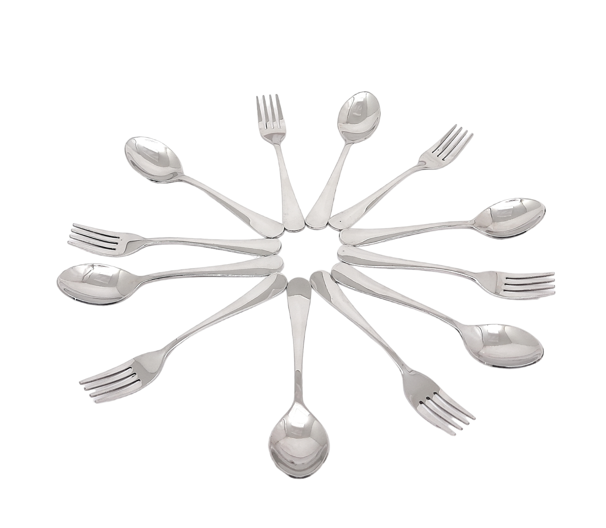 Cutlery Set of 12 Stainless Steel Cutlery - 6 & Forks - 6