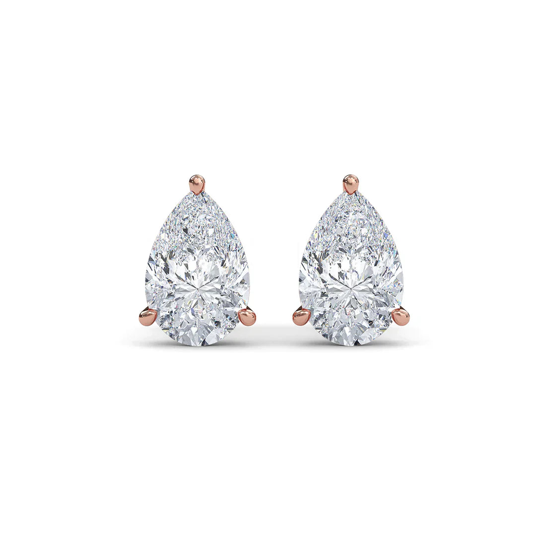 Pear Solitaire Studs