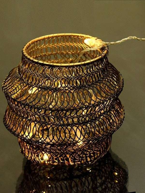 Candle Holder / Stationery Organizer (Black Gold)