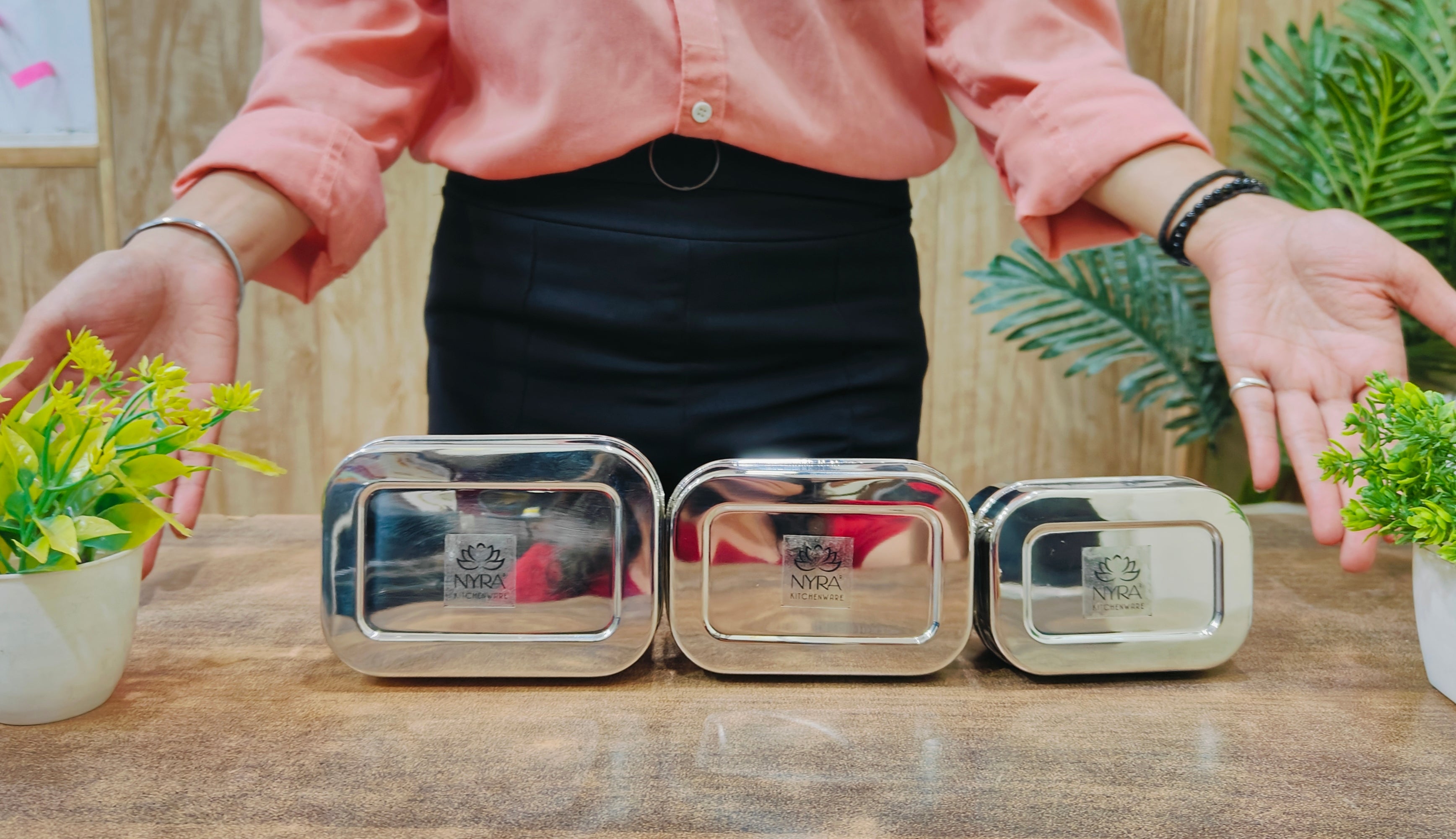 Stainless Steel Mini Rectangle Storage Box/Containers With Lid