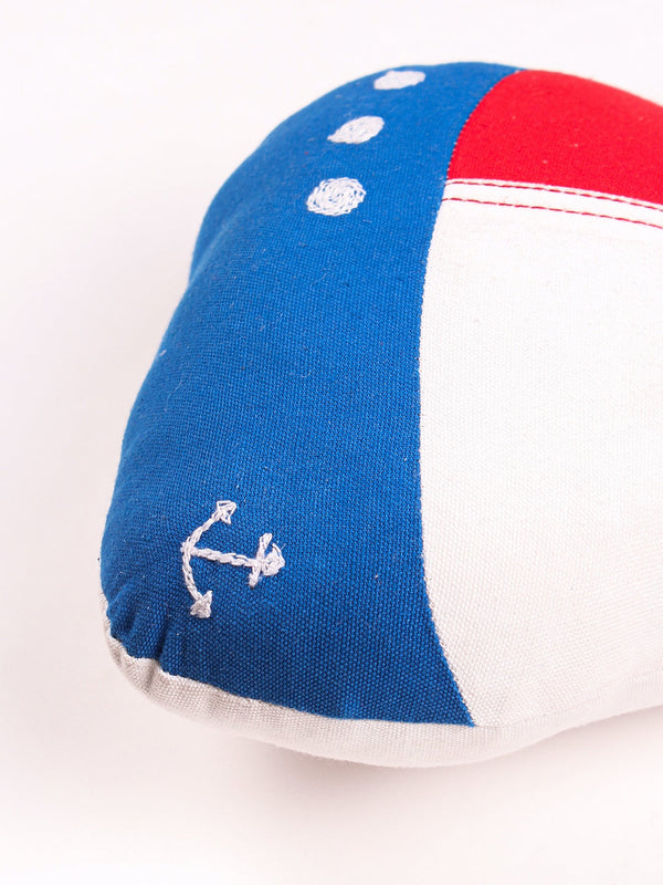 Shaped Cushion Cover - Happy Sailor Boat