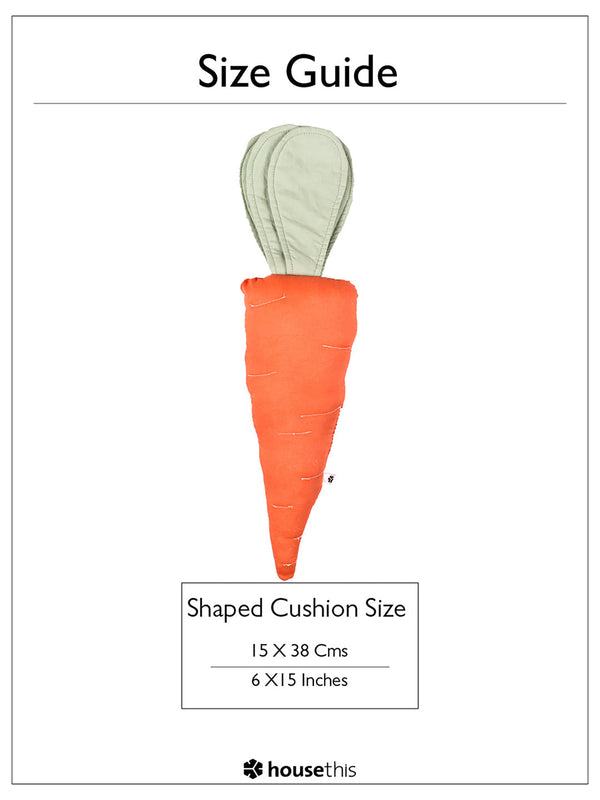Shaped Cushion Cover - Radiant Carrot