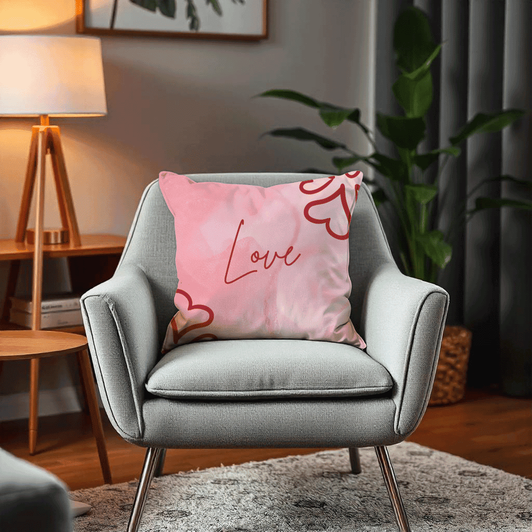 Abstract Love Cushion Cover for Valentine - Set of 5