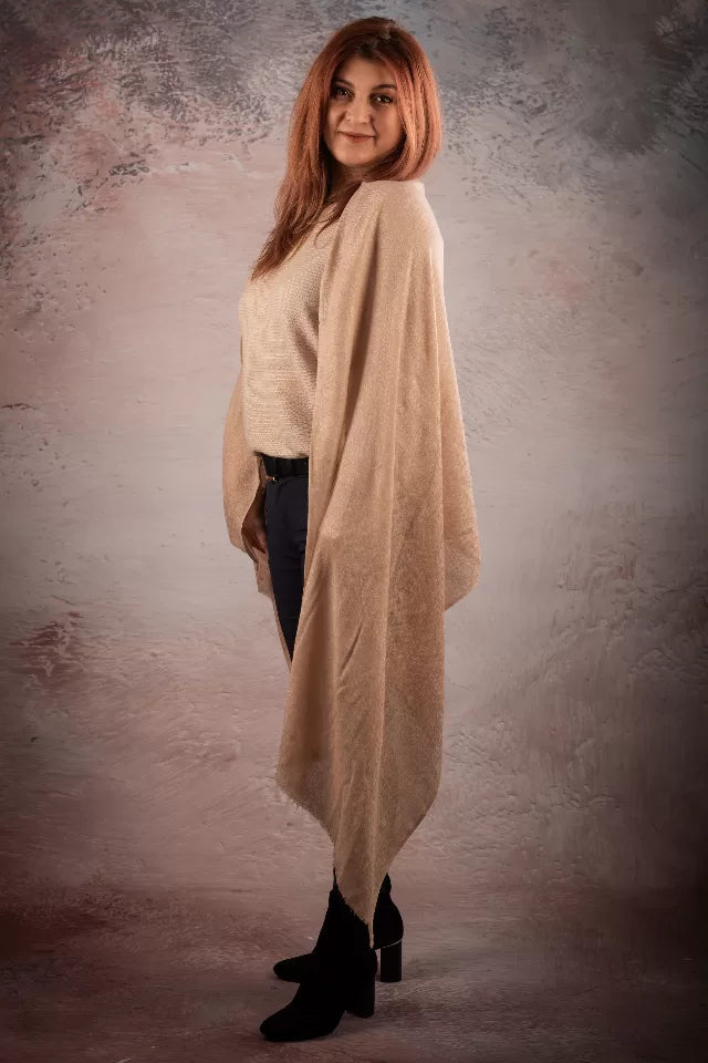 Sal pashmina bej uni