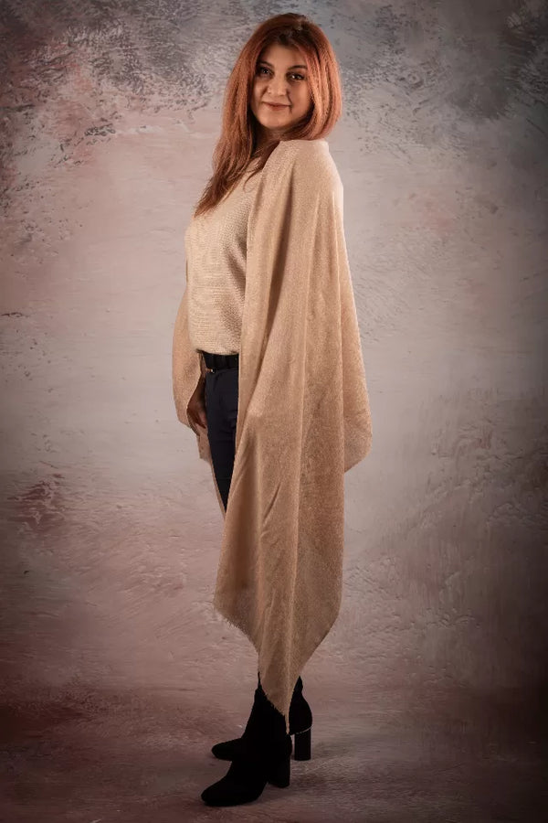 Sal pashmina bej uni