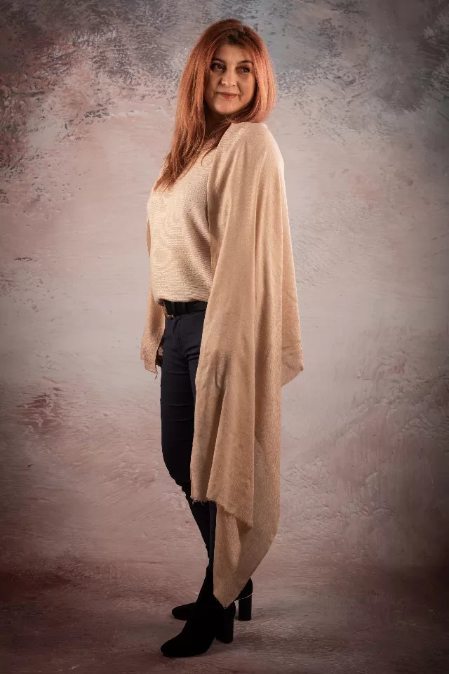 Sal pashmina bej uni