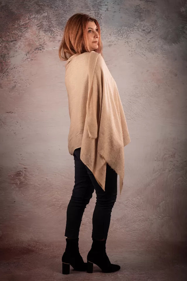 Sal pashmina bej uni