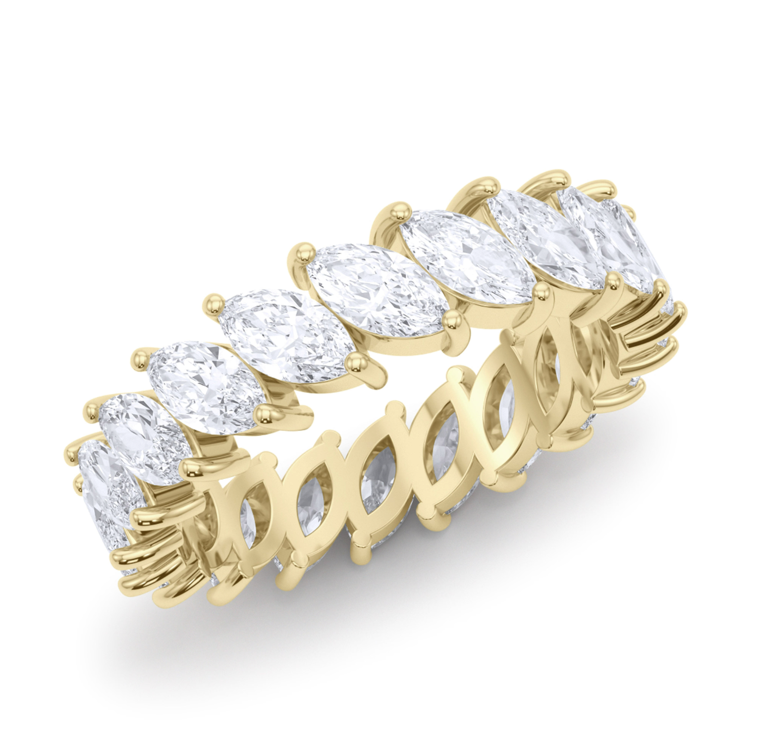 Marquise Leaf Eternity Band