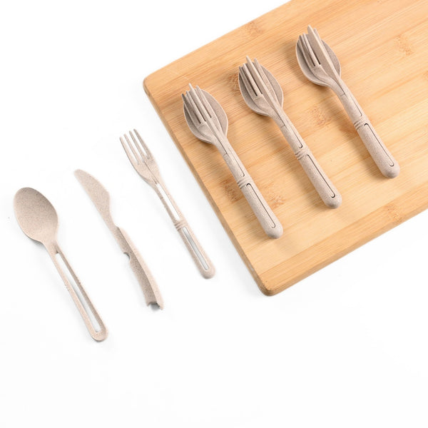 Earth Friendly Small Cutlery Set for Dining Table | Travel Cutlery for Kids Set of 4