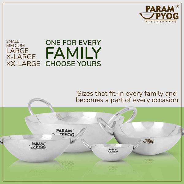 Param Upyog Stainless Steel Deep Kadhai - Mini Size