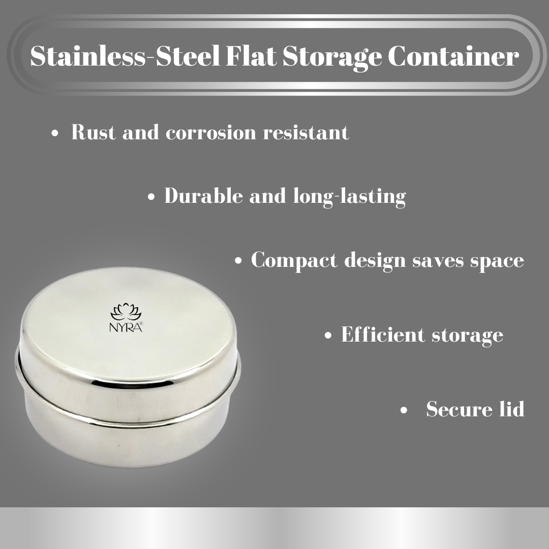 Features of Stainless-Steel Storage Box Container Flat Dibbi