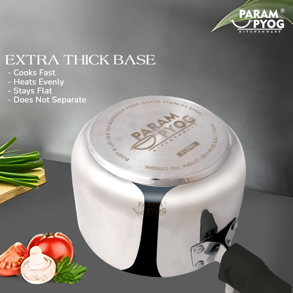 Param Upyog Anant Stainless Steel Induction Pressure Cooker (3 liter)