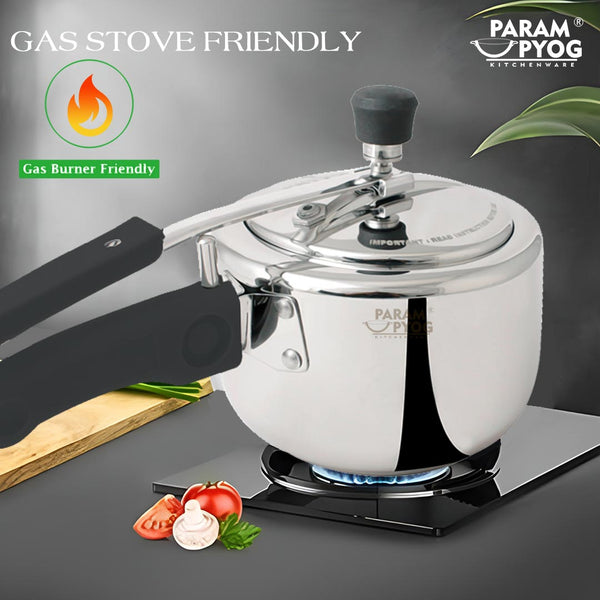 Param Upyog Classic Stainless Steel Induction Pressure Cooker(6.5 liter)