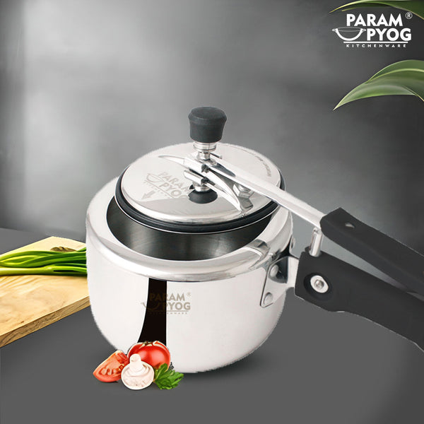 Param Upyog Classic Stainless Steel Induction Pressure Cooker(6.5 liter)