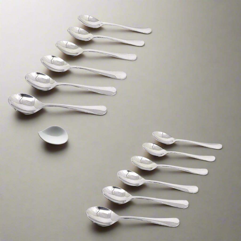 Stainless Steel Set of 12 Spoons 