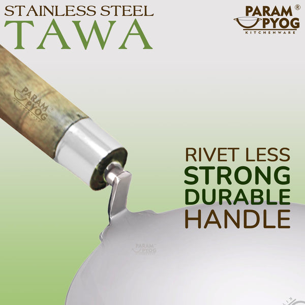 Param Upyog Stainless Steel Heavy Tawa 9' - 5mm Thick
