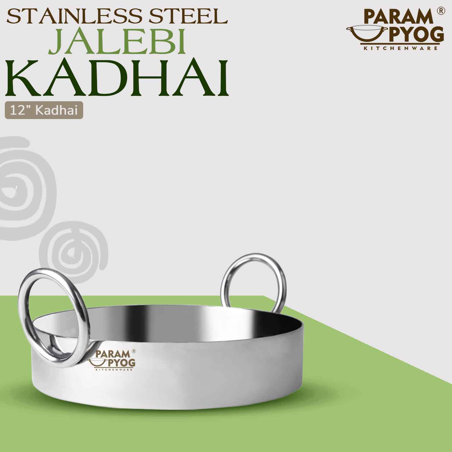 Param Upyog SS Jalebi/Ghewar Kadhai/Tai 12” (Large)