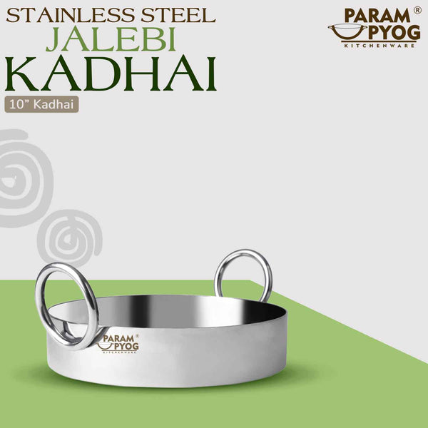 Param Upyog SS Jalebi/Ghewar Kadhai/Tai 10” (Medium)