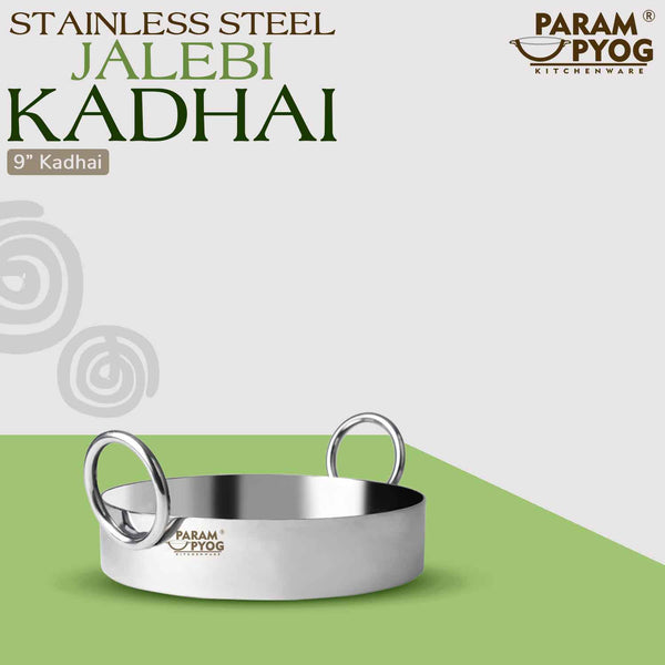 Param Upyog SS Jalebi/Ghewar Kadhai/Tai 9” (Small)