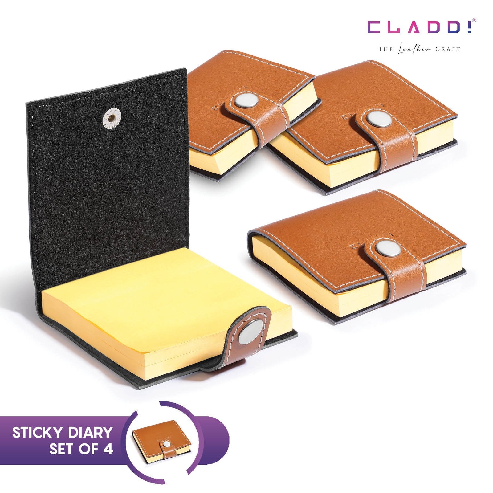 4 Leather Sticky Diary- Best Seller