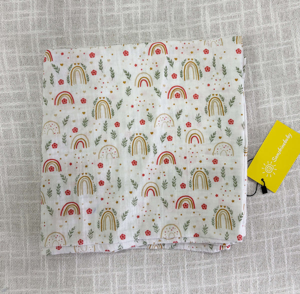 Muslin Cotton Baby Swaddles in 2 layered( 110*110 cms)