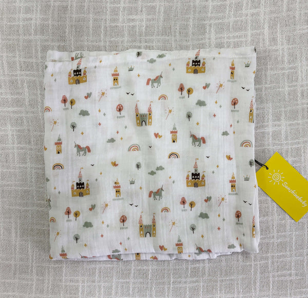 Muslin Cotton Baby Swaddles in 2 layered( 110*110 cms)