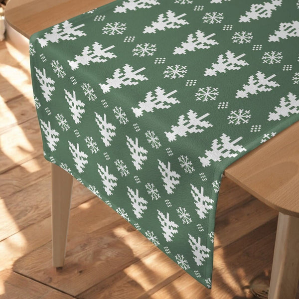 Evergreen Charm Christmas Table Runner