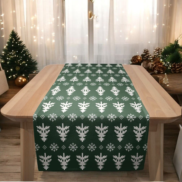Evergreen Charm Christmas Table Runner