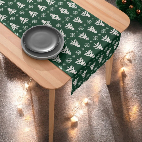 Evergreen Charm Christmas Table Runner