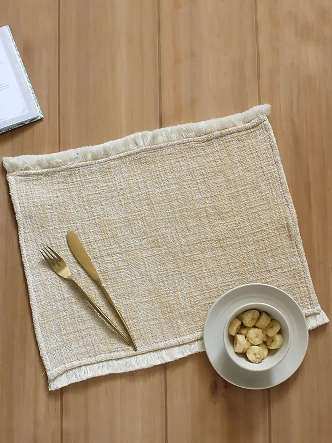 Matsya Vala Placemat Set Of 2 Placemats Beige