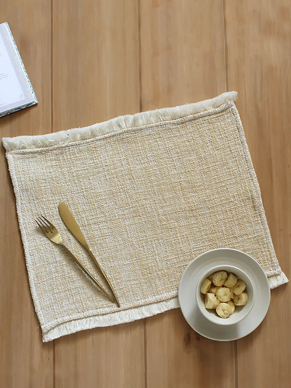 Matsya Vala Placemat Set Of 2 Placemats Beige