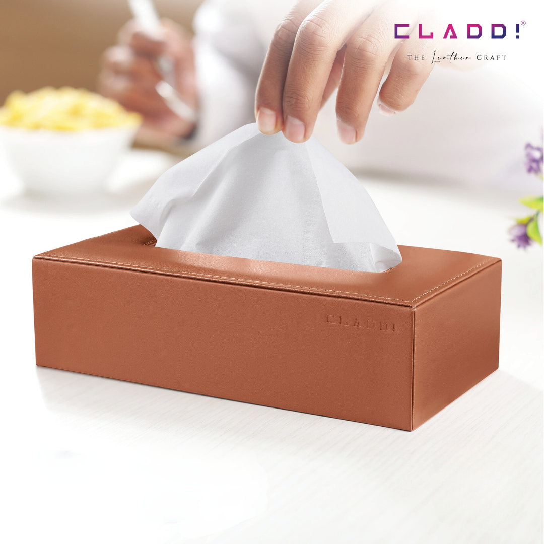 Luxury Leather Tissue Holder