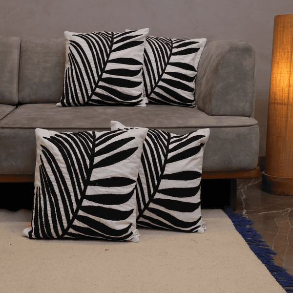 Tropical Palm Tufted Cushion Cover