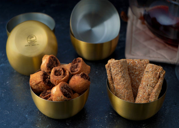 Paramparagat Upyogita Devam Devyani Brass Bowl/Katori Set with Tin Coating (Kalai)