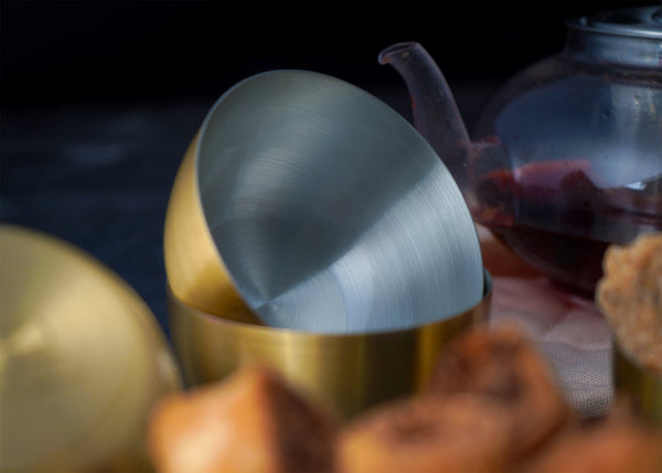 Paramparagat Upyogita Devam Devyani Brass Bowl/Katori Set with Tin Coating (Kalai)