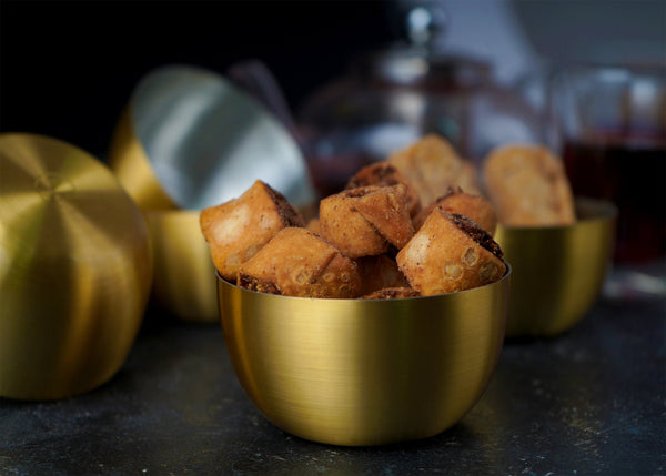 Paramparagat Upyogita Devam Devyani Brass Bowl/Katori Set with Tin Coating (Kalai)