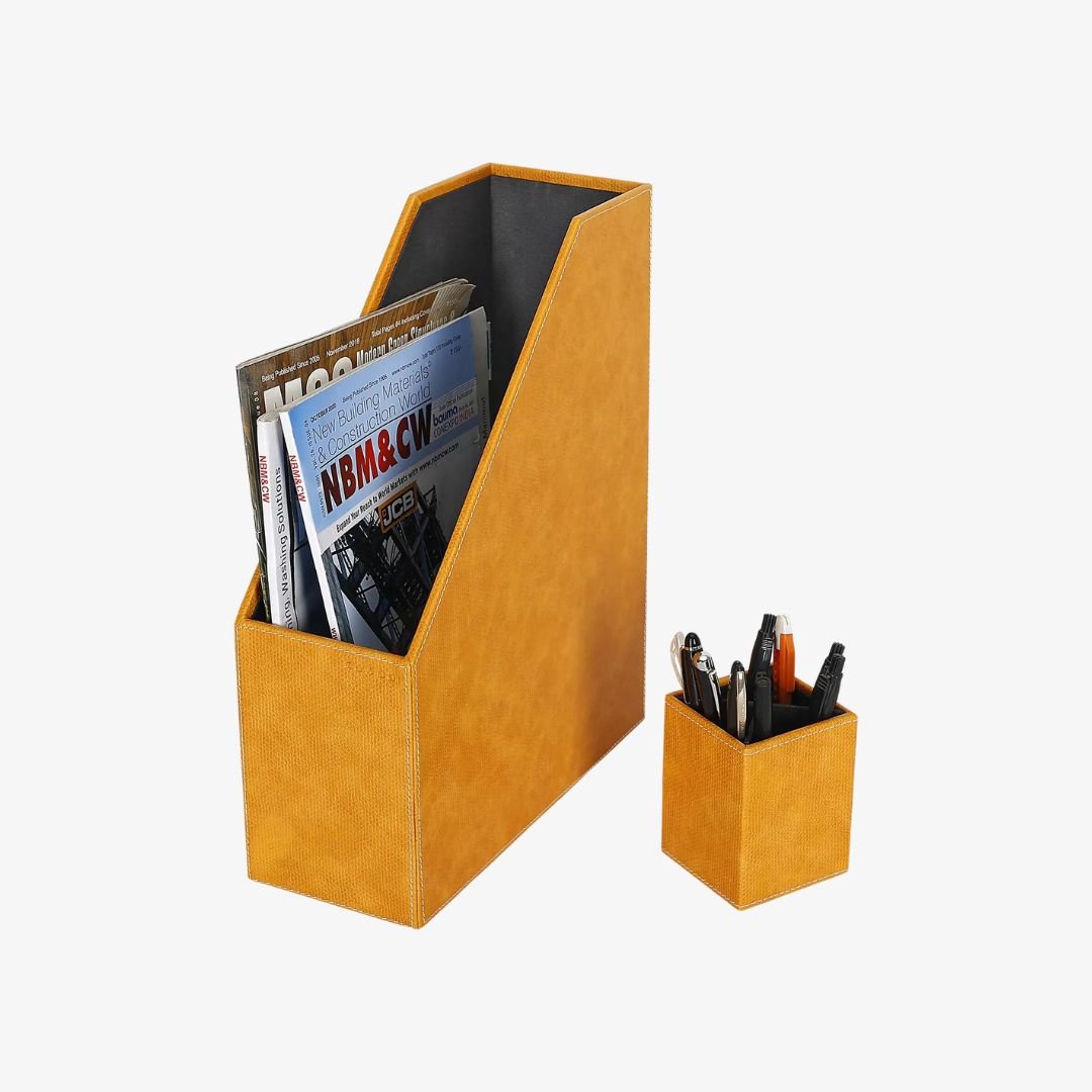 Insolite  Magazine File Holder with Pen Holder